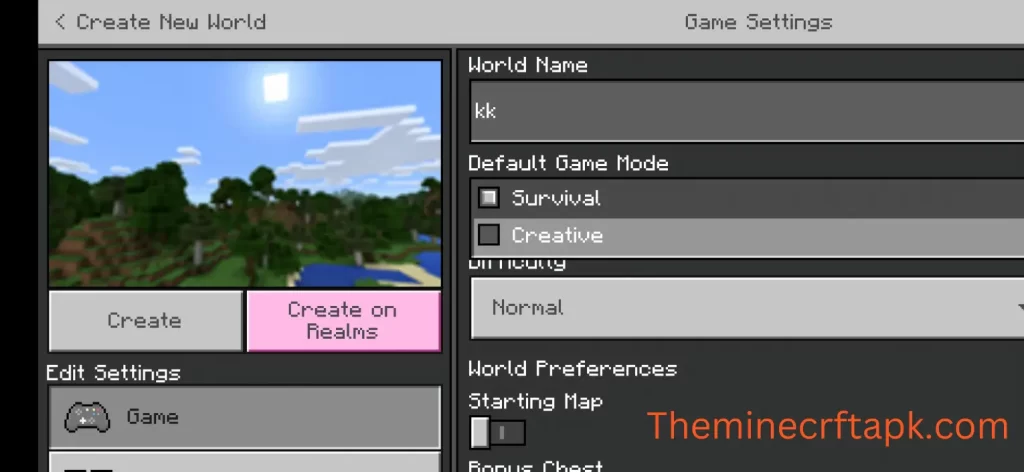 Minecraft APK Game Modes