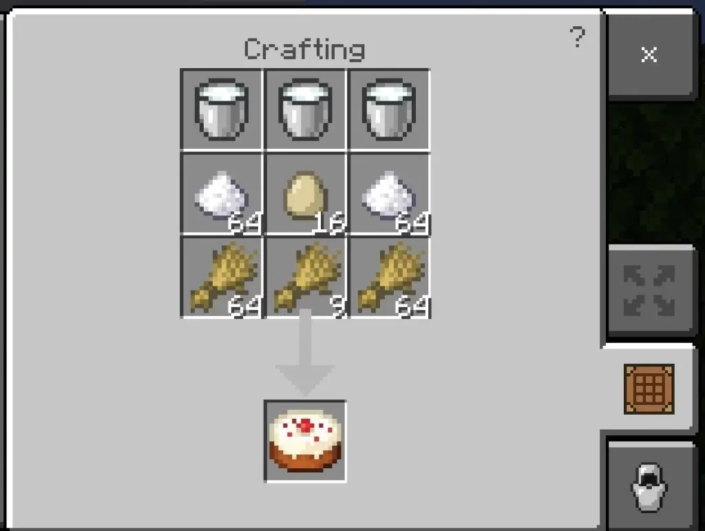 MAKING A CAKE IN  MINECRAFT