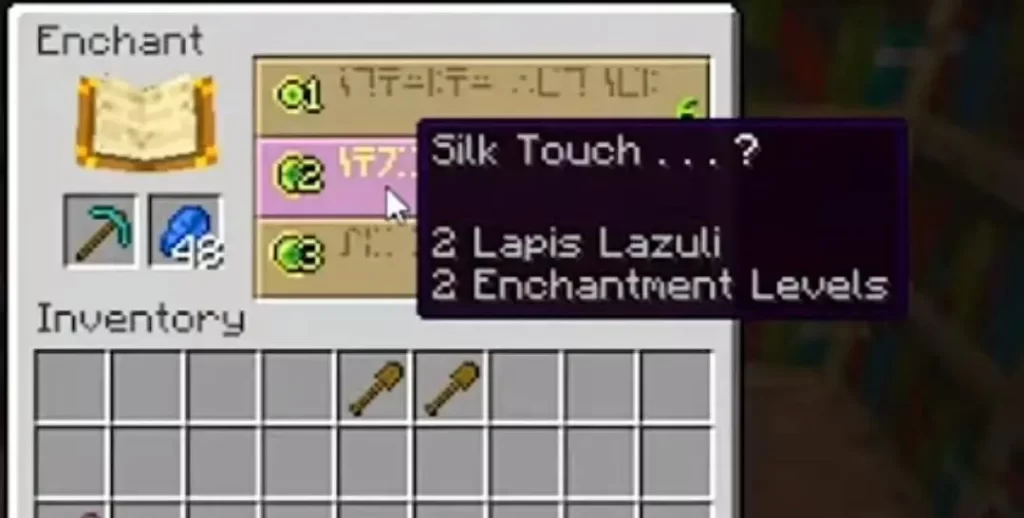 Craft Silk Touch Pickaxe