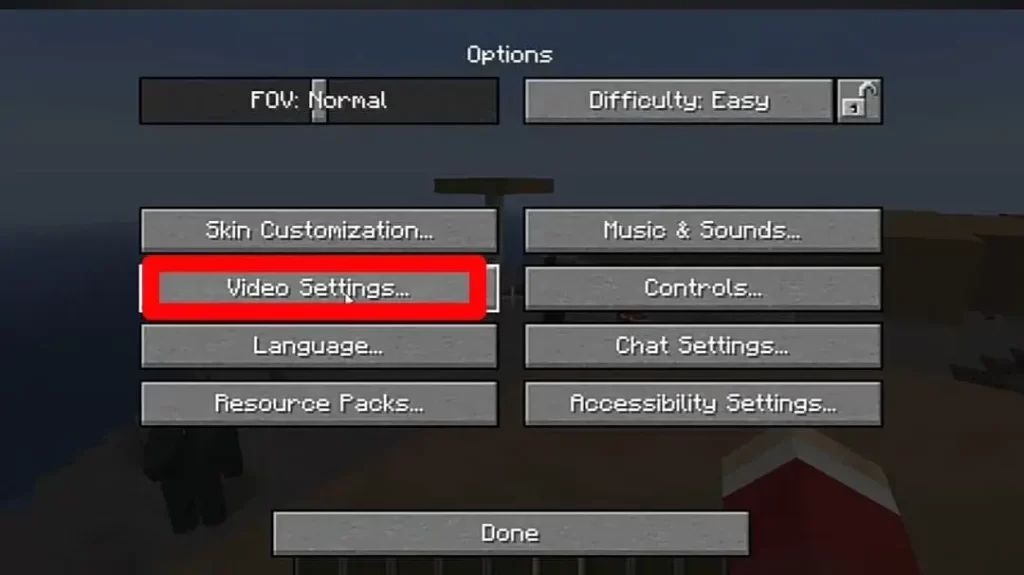 Step 2-  Locate The Video Settings Option