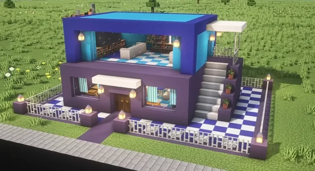 Blue House in Minecraft