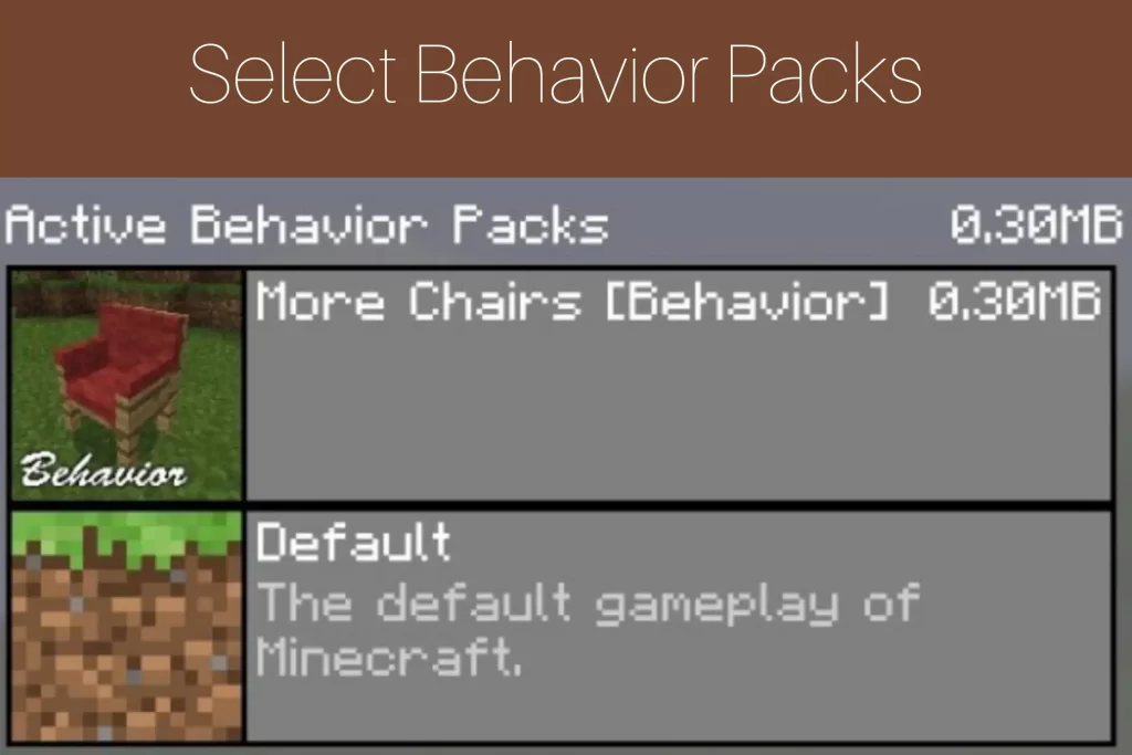 Step 13: Select Behavior Packs