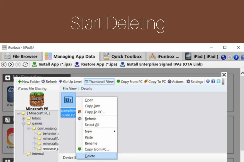 Step 7: Start Deleting