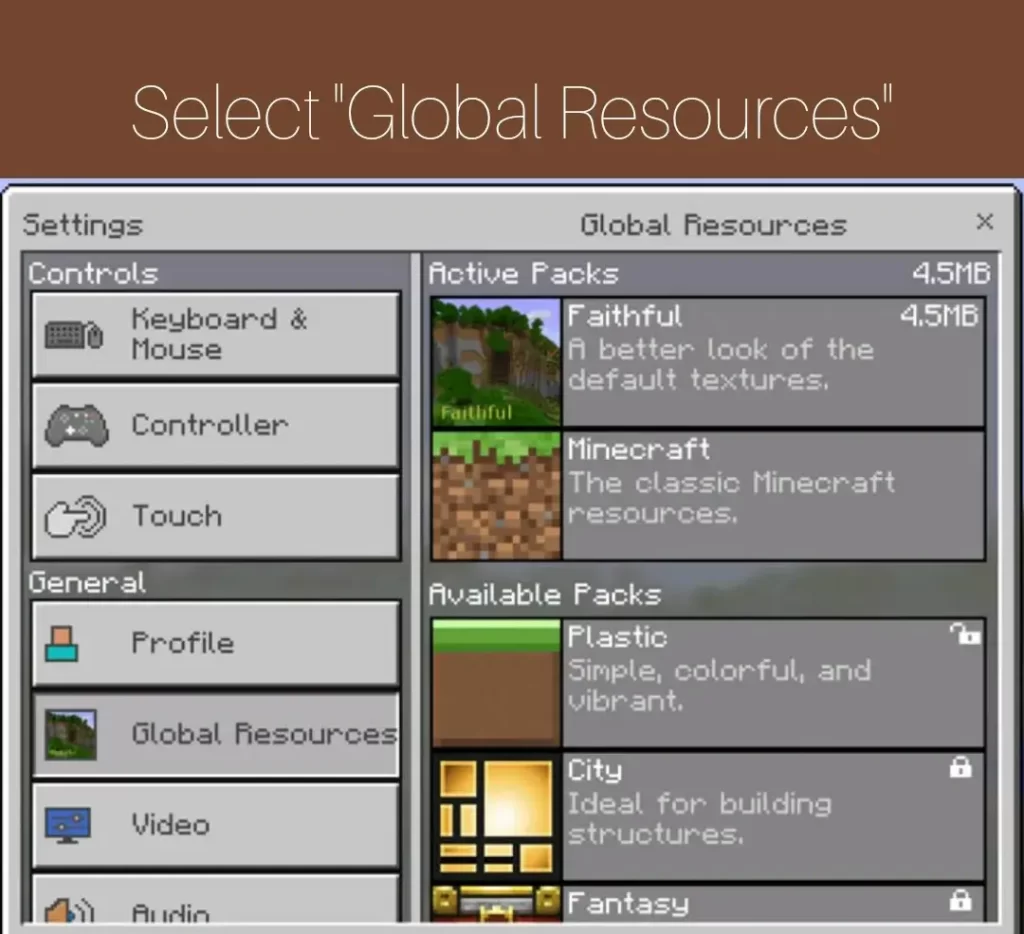 Step 8: Select "Global Resources"