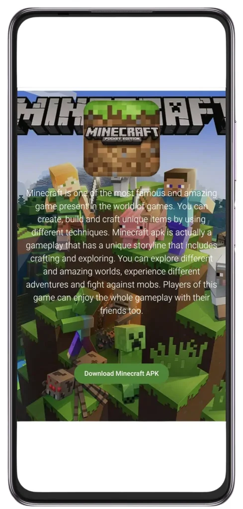 Download Minecraft APK step 1