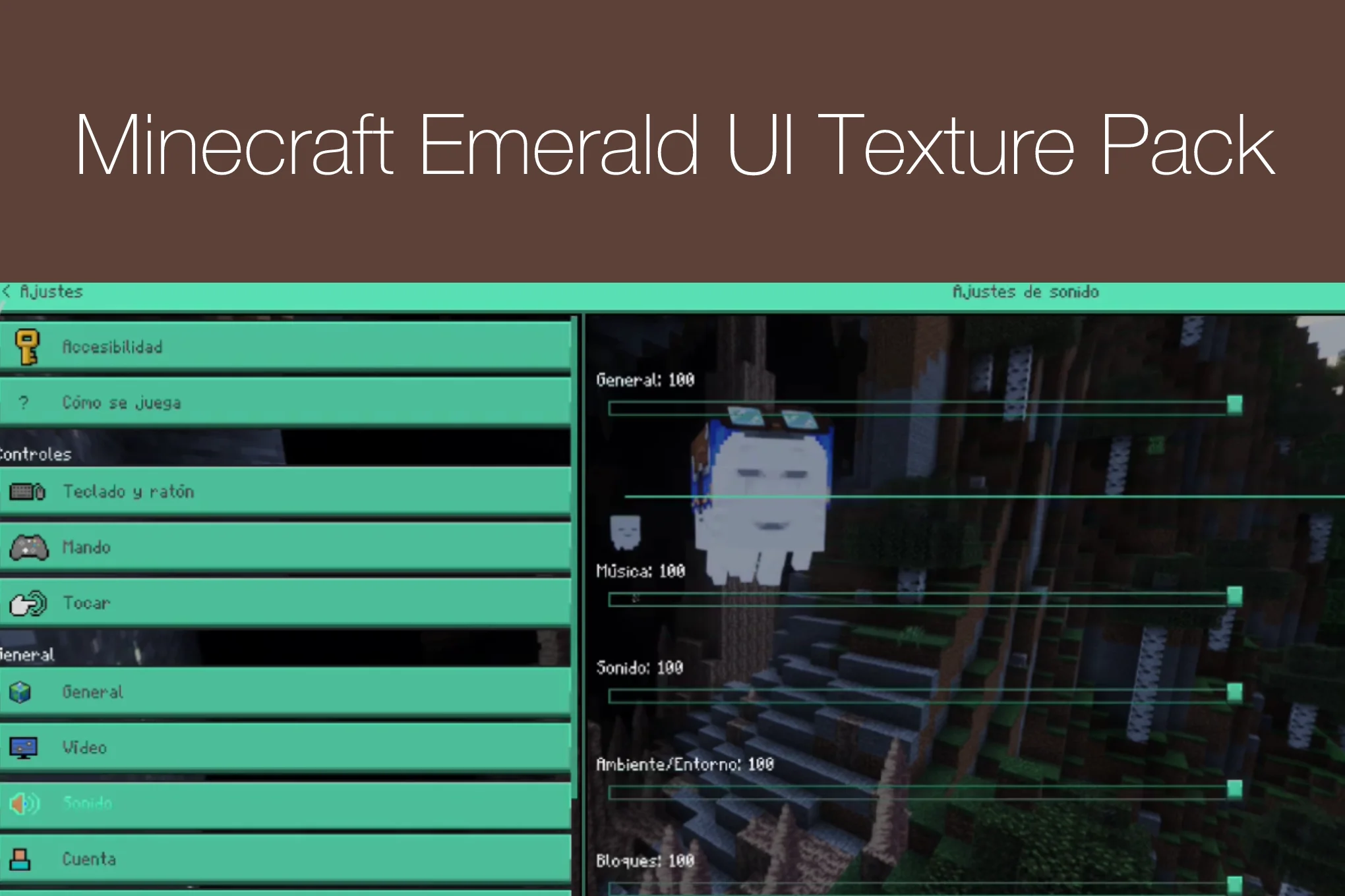 Minecraft Emerald UI Texture Pack