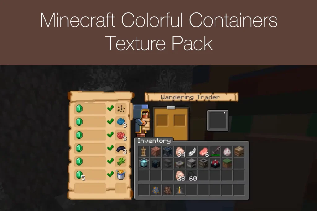 Minecraft Colourful Containers Texture Pack