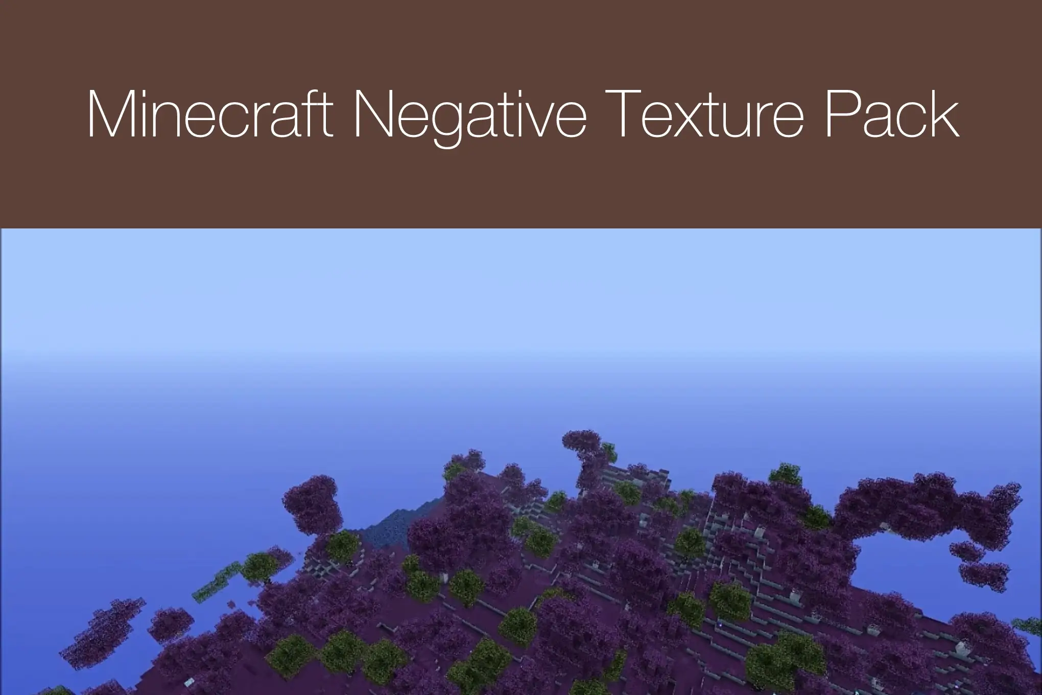 Minecraft Negative Texture Pack