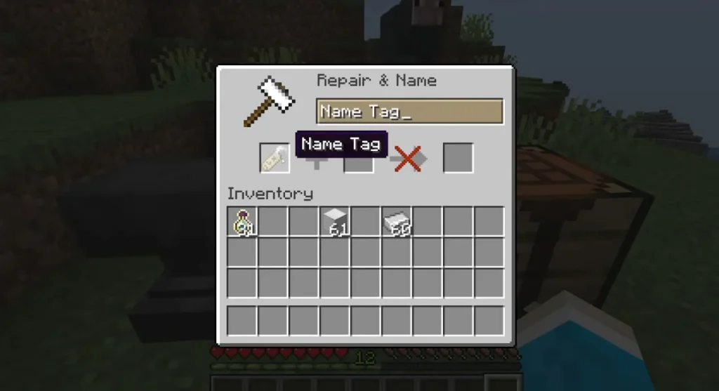 Step 5: Place the Name Tag in the Anvil